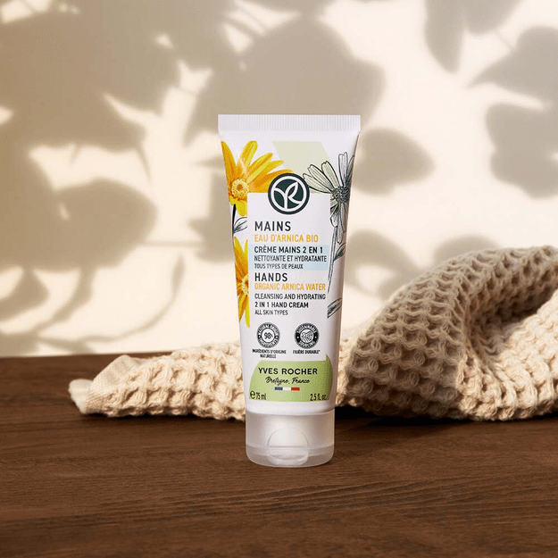 Yves Rocher "Organic Arnica Water" rankų kremas