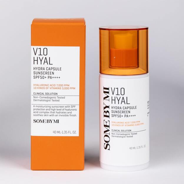 Some By Mi "V10 Hyal Hydra Capsule Sunscreen" apsauginis kremas