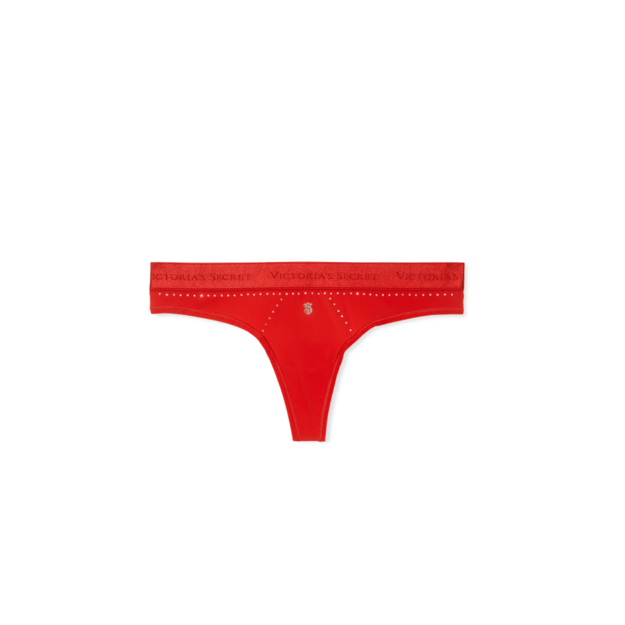 Victoria's Secret "Logo Micro Shine Red" kelnaitės