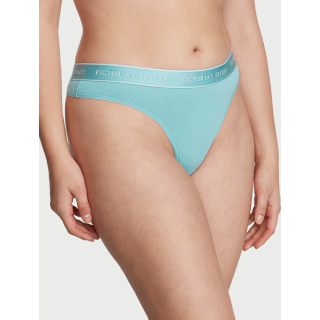 Victoria's Secret "Thong Fountain Blue" kelnaitės