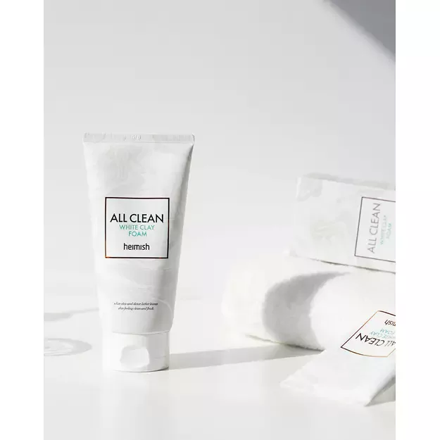 heimish "All Clean White Clay Foam" mini veido prausiklis su baltuoju moliu