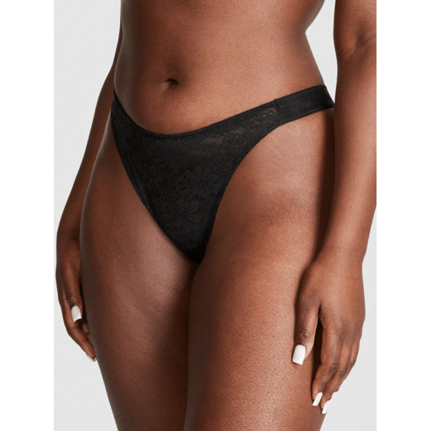 Victoria's Secret "Wink Logo Pure Black" kelnaitės