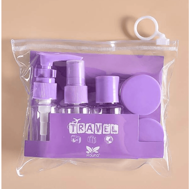 Kelioninių kosmetikos indelių rinkinys (Purple)