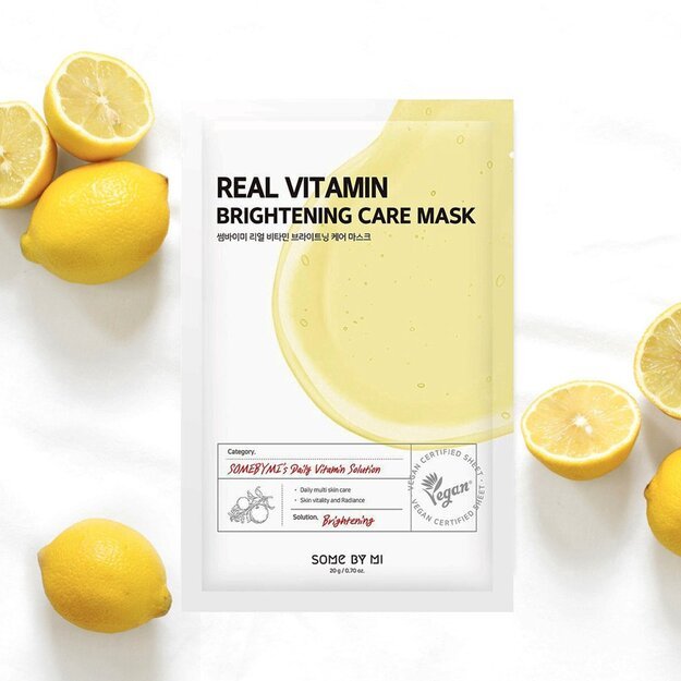 Some by Mi "Real Vitamin Brightening Care" skaistinamoji lakštinė veido kaukė